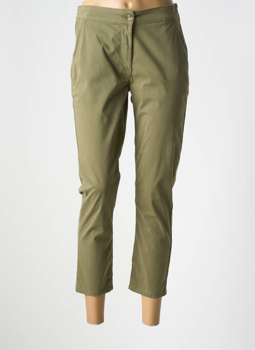 Pantalon 7/8 talie elastică verde DEVERNOIS femme