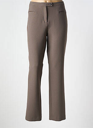 Pantalon slim mărime normală mărime normală maro DEVERNOIS femeie