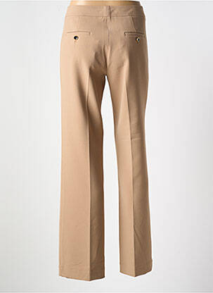Pantalon drept talie cu cleme talie înaltă maro DEVERNOIS femeie