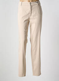 Pantalon slim țesătură poplin mărime normală bej ROSNER femme