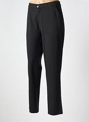 Pantalon slim elasticitate mărime normală negru LEO & UGO femeie
