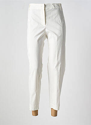 Pantalon 7/8 țesătură poplin mărime normală bej POUPEE CHIC femeie