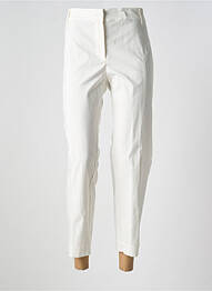Pantalon 7/8 țesătură poplin mărime normală bej POUPEE CHIC femme