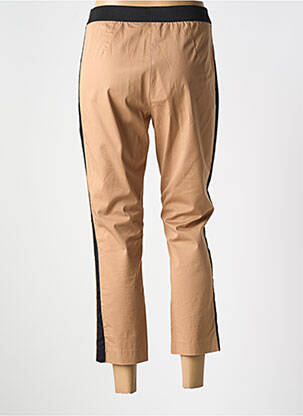 Pantalon 7/8 talie cu cleme mărime normală maro DEVERNOIS femeie