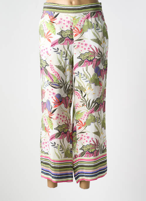 Pantalon 7/8 țesătură poplin mărime normală verde BASLER femme