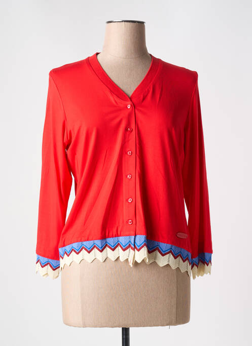 Vestă cu mâneci lungi roșu POUPEE CHIC femeie
