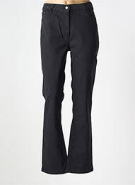 Pantalon slim țesătură poplin mărime normală negru JULIE GUERLANDE femme