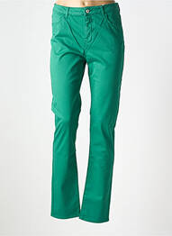 Pantalon slim țesătură poplin mărime normală verde KANOPE femme