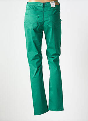 Pantalon slim țesătură poplin mărime normală verde KANOPE femeie