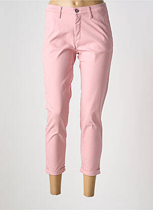 Pantalon 7/8 elasticitate talie joasă roz LCDN femeie