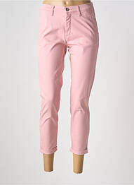 Pantalon 7/8 elasticitate talie joasă roz LCDN femme
