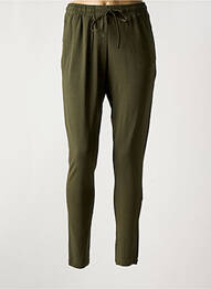 Pantalon slim talie elastică mărime normală verde KAFFE femeie