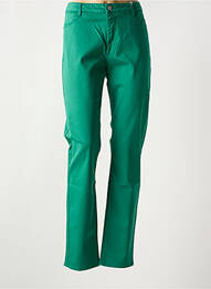 Pantalon slim țesătură poplin mărime normală verde KANOPE femme