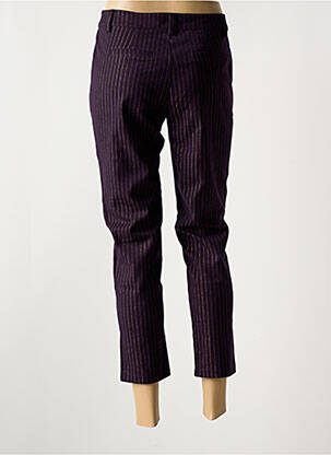 Pantalon 7/8 talie cu cleme talie joasă violet FREEMAN T.PORTER femeie