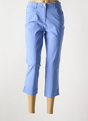 Pantalon trei sferturi elasticitate talie înaltă albastru DIANE LAURY femme