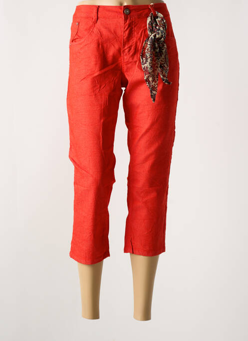 Pantalon trei sferturi roșu CREAM femeie