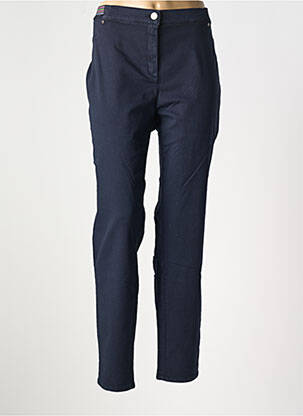 Pantalon slim talie elastică mărime normală albastru TONI femeie