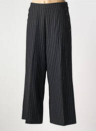 Pantalon larg închidere cu fermoar lateral talie înaltă negru SURKANA femeie