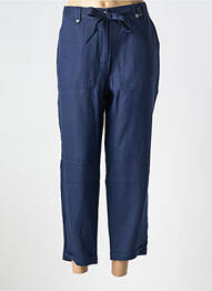 Pantalon 7/8 talie elastică mărime normală albastru JULIE GUERLANDE femme