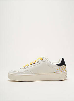Adidași material neted toc plat până la 3 cm alb DESIGUAL femeie