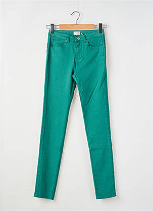 Pantalon slim țesătură poplin mărime normală verde C'EST BEAU LA VIE femeie