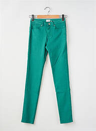 Pantalon slim țesătură poplin mărime normală verde C'EST BEAU LA VIE femeie