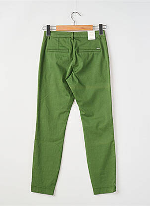 Pantalon chino închidere cu fermoar sub clapetă cu nasturi mărime normală verde KANOPE femeie