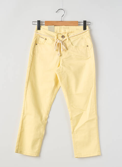 Pantalon trei sferturi galben CREAM femeie