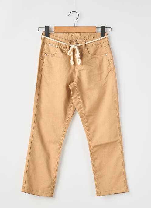 Pantalon trei sferturi croială dreaptă mărime normală bej CREAM femme