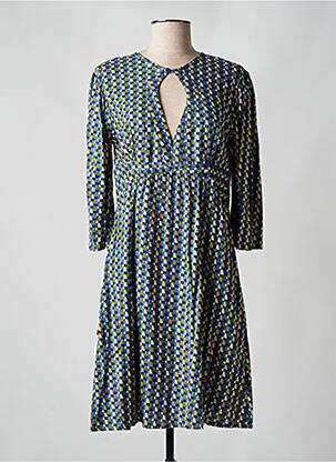 Rochie midi mâneci 3/4 mâneci 3/4 albastru BLA-BLA femeie