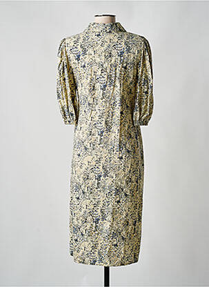 Rochie midi mâneci 3/4 mâneci 3/4 bej BLA-BLA femeie