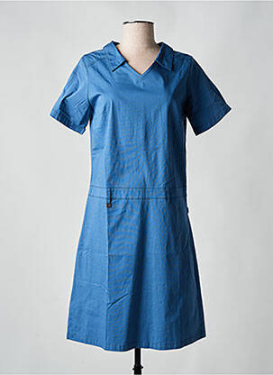 Rochie midi mâneci scurte mâneci scurte albastru AGATHE & LOUISE femeie