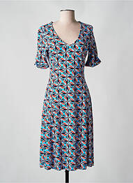 Rochie midi mâneci 3/4 mâneci 3/4 albastru SURKANA femeie