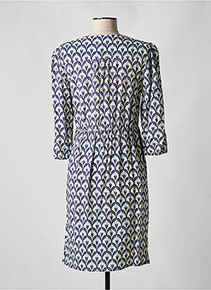 Rochie midi mâneci 3/4 mâneci 3/4 violet JULIE GUERLANDE femeie
