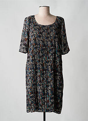 Rochie midi imprimeu floral mâneci scurte negru LOLA ESPELETA femeie