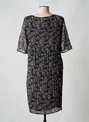 Rochie midi imprimeu floral mâneci scurte negru LOLA ESPELETA femeie