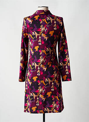 Rochie midi imprimeu fantezie mâneci lungi violet SURKANA femeie