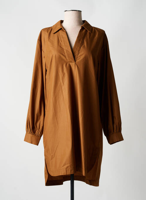 Tunică mâneci lungi maro KAFFE femeie