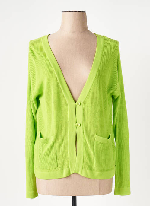 Vestă cu mâneci lungi verde SURKANA femeie