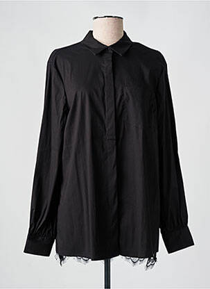 Tunică mâneci lungi guler de bluză negru CREAM femeie