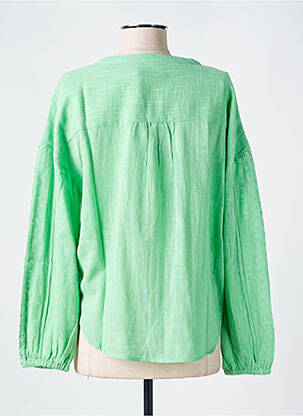 Cămașă croială dreaptă mâneci lungi verde CREAM femeie