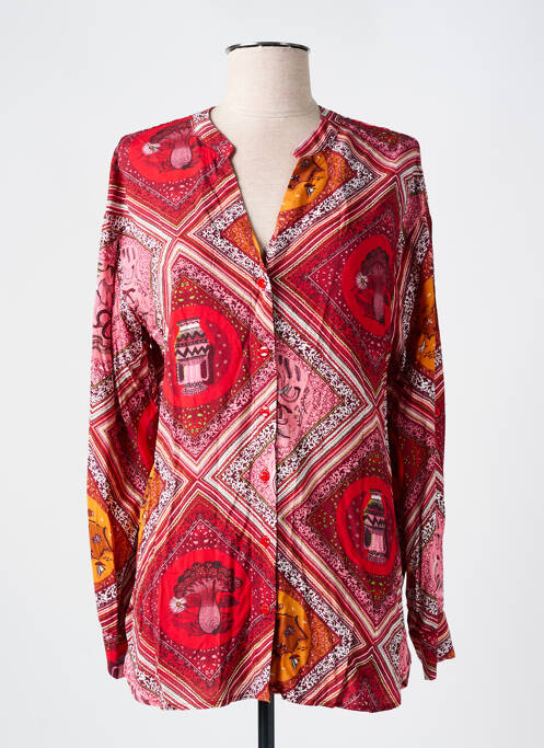 Cămașă croială cambrată mâneci lungi roșu SURKANA femme