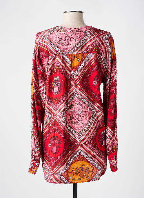 Cămașă croială cambrată mâneci lungi roșu SURKANA femme