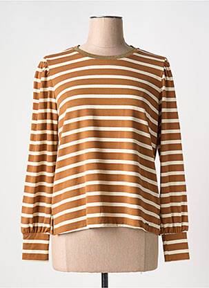 Tricou mâneci lungi mâneci lungi maro ANDAM femeie