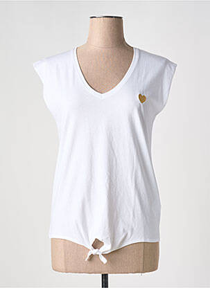 Tricou alb C'EST BEAU LA VIE femeie