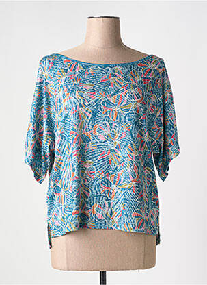 Tricou elasticitate mâneci scurte albastru LOLA ESPELETA femeie