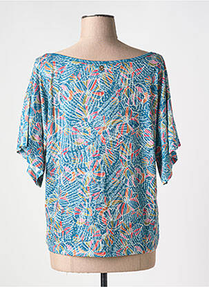 Tricou elasticitate mâneci scurte albastru LOLA ESPELETA femeie