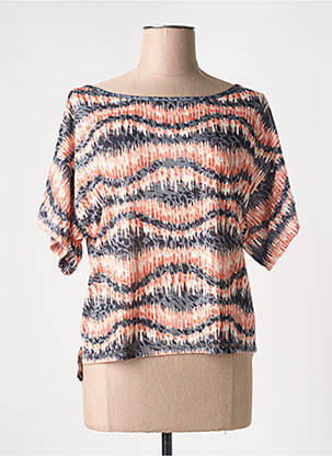 Tricou imprimeu fantezie mâneci scurte portocalie LOLA ESPELETA femeie