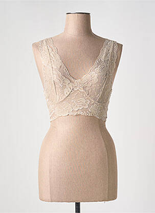 Top piele CREAM femeie