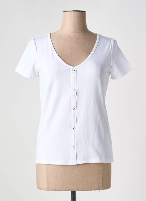 Tricou alb C'EST BEAU LA VIE femeie